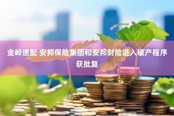金岭速配 安邦保险集团和安邦财险进入破产程序获批复